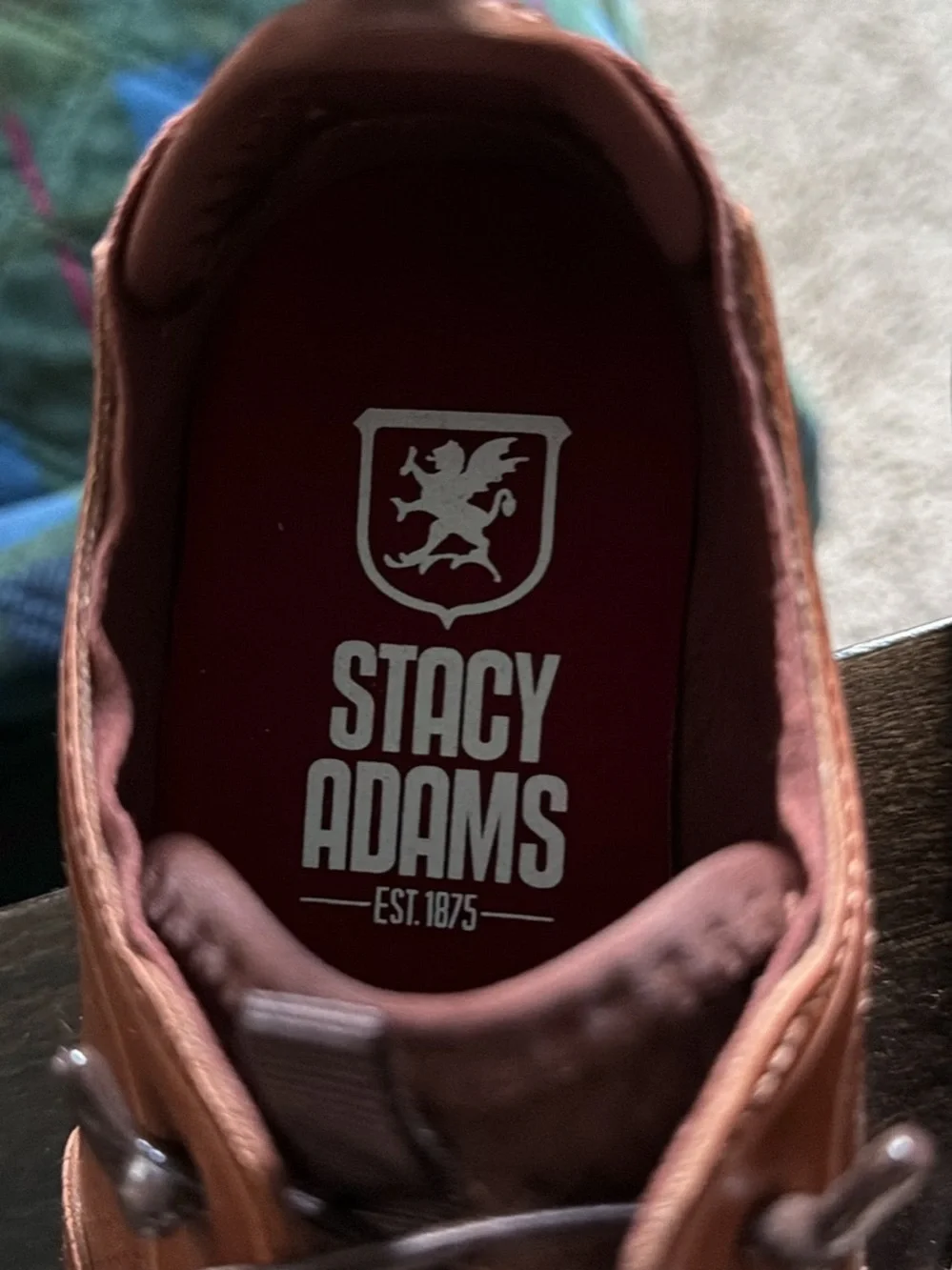 Stacy Adams Brown Perforated Lace-Up Kids Dress Shoes
